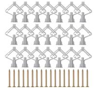 Cheville Beton Vis autoperceuses for plaques de plâtre, mur creux, bouchon d'expansion d'avion, tuyau d'ancrage, ancrages for(Grey,60PCS(30sets))