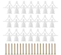 Cheville Beton Vis autoperceuses for plaques de plâtre, mur creux, bouchon d'expansion d'avion, tuyau d'ancrage, ancrages for(White,20PCS(10sets))