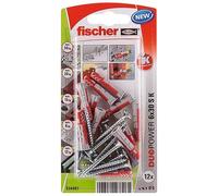 Cheville bi-matière Duopower avec vis Fischer - Diamètre 6 mm - Vendu par 12