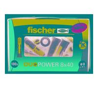 Cheville bi-matière Duopower Fischer - Diamètre 8 mm - Vendu par 100