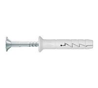 Cheville clou-vis 8x60mm en nylon à tête fraisée - RAWL - 0771471 Vis finition métallique zinguée