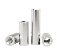 Cheville cylindrique filetée interne en acier inoxydable, bielle de positionnement, écrou d'extension broche à Double extrémité(D12xM8 (2pcs),70mm)
