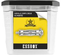 Cheville ESSBOX SCELL-IT corps creux, Spyder plus, Ø6 mm x 75 mm, Boite de 25, Idéale pour les charges lourdes à très lourdes, Fixation robuste et fiable pour une utilisation dans des murs en béton
