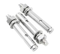 Cheville expansion beton M6-M20, acier inox 304, manchon lourd | Idéal comme clou de fixation murale à tige de liaison pour une fixation murale sécurisée(M10x110mm-1pcs)