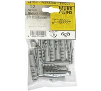 Cheville fendue nylon - VYNEX - 6x30 mm - Lot de 50 - Blanc