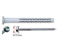 Cheville longue nylon universelle GX-L G&B 10x800 mm + Vis zing tête hexa T40 col. clef 13 mm - boite de 50 - 97030