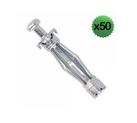 Cheville métallique à expansion - MOLLY - 8x46 mm - Lot de 50 - 40 kg - Vis tête cylindrique