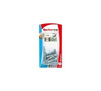 Cheville métallique "HM"-S avec vis Fischer - 10 chevilles + 10 vis - Vis longueur 32 - 40 mm - Diamètre 4 mm