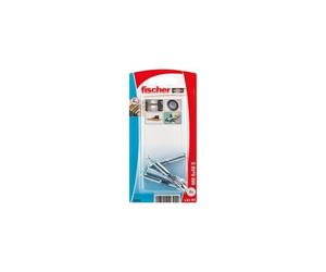 Cheville métallique "HM"-S avec vis Fischer - 4 chevilles + 4 vis - Vis longueur 46 - 55 mm - Diamètre 4 mm