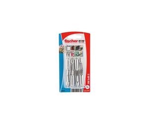 Cheville métallique "HM"-S avec vis Fischer - 4 chevilles + 4 vis - Vis longueur 65 - 75 mm - Diamètre 5 mm