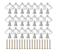 Cheville Molly Ancrages à bascule for cloisons sèches papillon, vis d'expansion for plaques de plâtre, Kit fixation boulons mur creux(Type-B,200PCS (100sets))