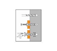 Cheville nylon à frapper - collerette plate - 5x27 mm - 400 pcs - Hit SPIT
