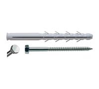 Cheville nylon longue avec vis - pour sabots de charpente - 12x200 mm - x20 G&B FISSAGGI