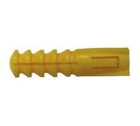 Cheville polyéthylène sans colllerette jaune - diam 7 mm - 200 pièces RAM