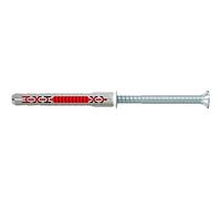 Cheville rallongée bimatières DuoXpand 10x80mm avec vis tête fraisée acier zingué T40 boîte de 50 pièces