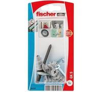 Cheville synthétique pour plaque plâtre "GK" Fischer - 5 chevilles diamètre 5 mm + vis 4 x 40 mm