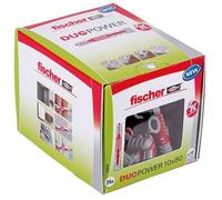 Cheville tous matériaux - FISCHER - DuoPower 10x80 mm - Boîte de 25 - Nylon - Bi-matière - Tous matériaux