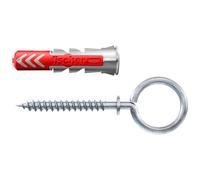 Cheville universelle DUOPOWER 5x25 mm avec œillet, 8 pièces.