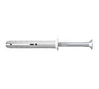 fischer Cheville à frapper N 8 x 80/40 S à collerette fraisée et clou en acier électrozingué fischer Quantité:50