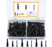 Chevilles à placo avec vis, isolantes, 50 pièces en plastique pour plaques de plâtre avec vis à tête fraisée, fixation de panneaux de fibres de plâtre