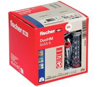 Chevilles bi-matière parois creuses DUO-HM avec vis empreinte PZ -par 25 - 6X55 PZ3 FISCHER