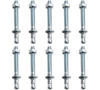 Chevilles D'ancrage, 10 Pièces M10/ 10mm Chevilles pour Charges Lourdes Galvanisées, Chevilles Métalliques Galvanisées