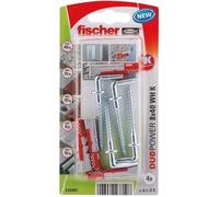 Chevilles duopower 8x40 avec crochet - FISCHER - Lot de 4