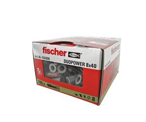 Chevilles Fischer Duo Power Ø8 x 40mm (lot de 100)