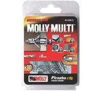 Chevilles métal molly multi 4x37 + vis agglo blister de 10