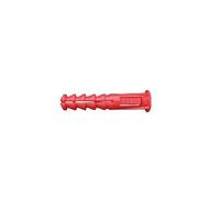 Chevilles polyéthylène rouge avec collerette - diamètre 8 mm - 100 pièces RAM