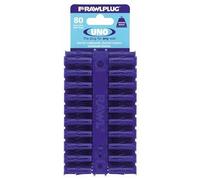 Chevilles polypropylène grappe avec collerette - 28x6 mm - 96 pièces - Uno RAWL