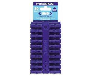 Chevilles polypropylène grappe avec collerette - 36x10 mm - 80 pièces - Uno RAWL
