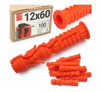 Chevilles universelles, 12x60 mm, lot de 100, Chevilles à manche long
