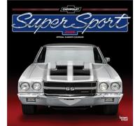 Chevy Super Sport Officiel | Calendrier mural mensuel carré 2026 30,5 x 61 cm | Sans plastique | BrownTrout | Chevrolet Motor Muscle Car
