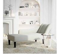 CHEZ JILI* Fauteuil long - RUIGOU - Fauteuil long de repos avec accoudoir droit gris clair velours Août875976