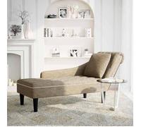 CHEZ JILI* Fauteuil long - RUIGOU - Single Canapé de repos et coussin/accoudoir droit gris clair simili cuir Août222239