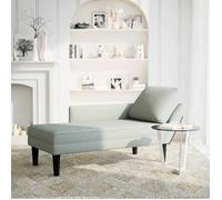 CHEZ JILI* Fauteuil long - RUIGOU - Single Canapé de repos et coussin - RUIGOU - Single Canapé de repos et accoudoir droit gris clai