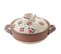 Chfkun Casserole en céramique, Pot en Argile Japonais, Pot de Riz en Pierre Donabe avec Couvercle, marmite en Terre, cocotte en céramique, ustensiles de Cuisine sains, poêle à Soupe, marmite Chaud