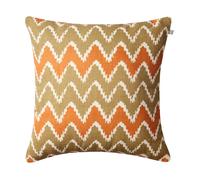 Chhatwal & Jonsson Coussin d'extérieur Ikat Bangalore 50x50 cm Beige-apricot orange