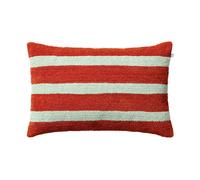 Chhatwal & Jonsson Housse de coussin Stripe linen boucle 40x60 cm Apricot orange-aqua