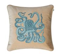 Chhatwal & Jonsson Taie Embroidered Octopus 50x50 cm Beige-aqua