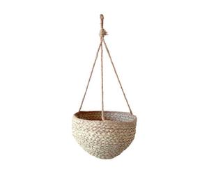 Chic Antique Panier Tressé À Suspendre 30 Cm Fleurs Ampoule Rangement Décor