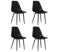 CHIC Chaises à manger lot de 4（4 pcs) noir PP - 46x52x84 cm 522988 S11
