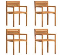 CHIC Chaises de jardin 4 pièces 50x53x80 cm Bois massif Acacia - 50x53x80 cm 487584 S11