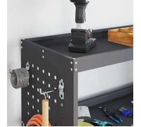 CHIC Chariot à Outils avec Étagère Anthracite 75 x 35 x 73 cm en Acier laminé à froid avec style moderne pour Garage et Atelier &bnn