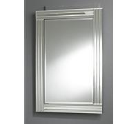 Chic Concept Miroir Mural Moderne rectangulaire Triple biseau avec Bordure Transparente 100 x 70 cm