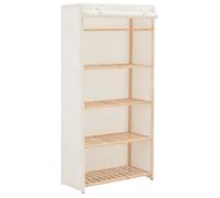 CHIC Garde-robe élégante de chambre à coucher Armoire à vêtements Blanc 79 x 40 x 170 cm Tissu 6247