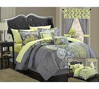 Chic Home Parure de lit, Microfibre, Gris, Grand lit