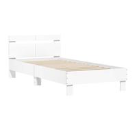 CHIC Lit adulte,1 place - 100x200 cm Structure/Cadre de lit et tête de lit blanc 100x200 cm FR(tkc26r)