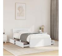 CHIC Lit adulte,1 place - 100x200 cm Structure/Cadre de lit et tête de lit blanc 100x200 cm #Sara40136